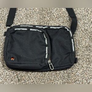 Orangetheory Black Crossbody Sling Bag with Adjustable Strap : 11”x 7” approx